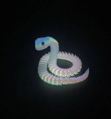 Uplift Picks Luminous 3D Printed Articulated Snake Toy For Flexible Fun Desktop Display luminous (45 Cm)