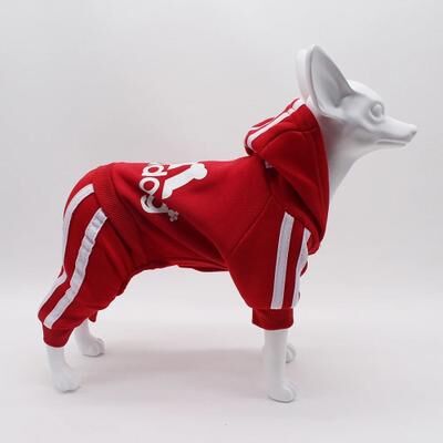 Uplifted Finds Adidog Dog Jumpsuit Sports Suit For Small Dogs xl red