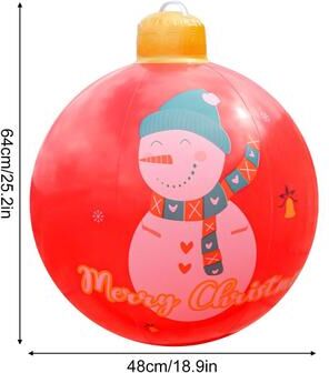 Uplifted Finds Inflatable Christmas Ornament Ball For Large Outdoor Holiday Decoration snowman