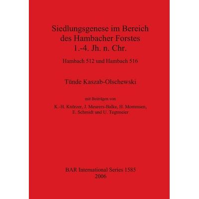 Siedlungsgenese im Bereich des Hambacher Forstes 1.-4. Jh. n. Chr., Taschenbuch von Tünde Kaszab-Olschewski, British Archaeological Reports (Oxford)