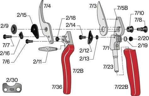 Felco 7 snoeischaren met rollende handgreep