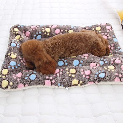 PetsAreLife Relaxing Cozy Calming Cat & Dog Blanket Coffee Paw Print