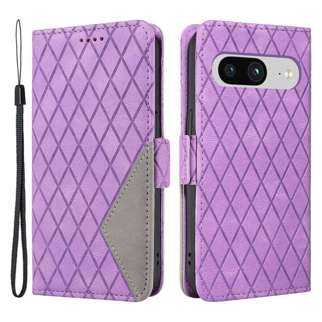 Cover-Discount Google Pixel 8 - Etui Hülle Rhombus violett (Google Pixel 8) (660143039A)