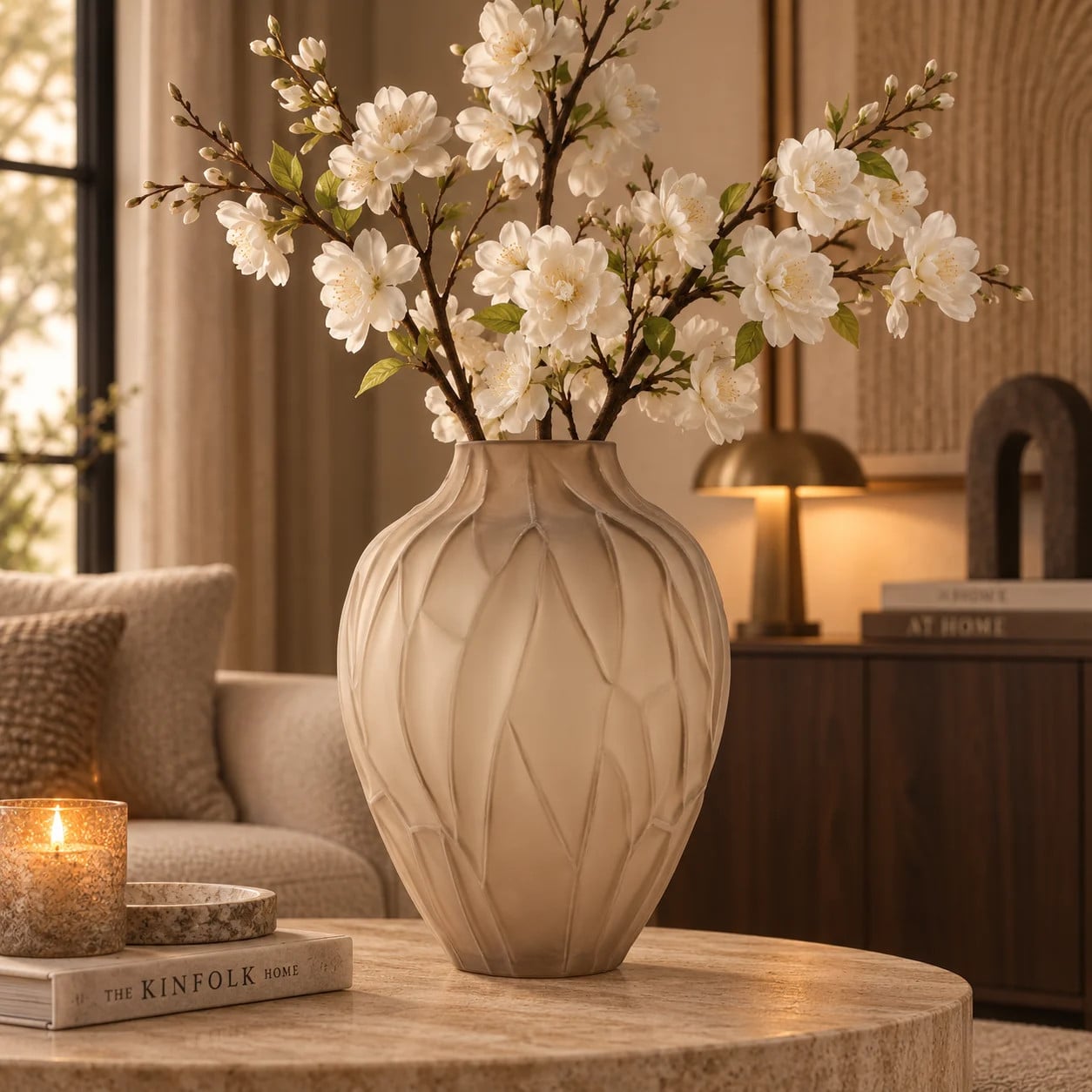 Countryfield Vaas Reina S beige, Hoogte: 30 cm, Breedte: 30 cm, Diepte: 42 cm