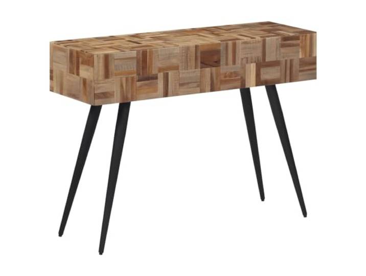 GPWERSDF Konsolentisch 110x34x80 cm Recyceltes Teakholz Eisengestell, Stabil, Vielseitig Als Flurtisch, Couchtisch, Mit Wandhalterung