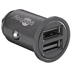 goobay 24W 2x USB-A Kfz-Ladegerät, schwarz
