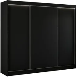 KLEIDERSCHRANK BEROG - 250 cm - Schwarz