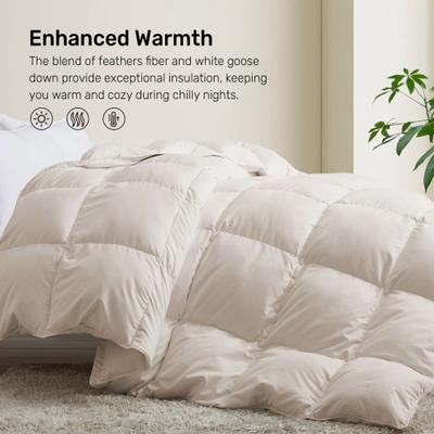 Peace Nest Lightweight Premium White Goose Feather Down Comforter Duvet Insert