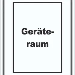 HB-Druck Geräteraum Schild mit Text Schuppen hochkant A2 (420x594mm)