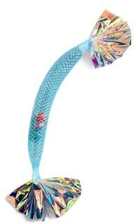 Uplift Picks Mesh Tube Shrimp Cat Chew Toy Set blue