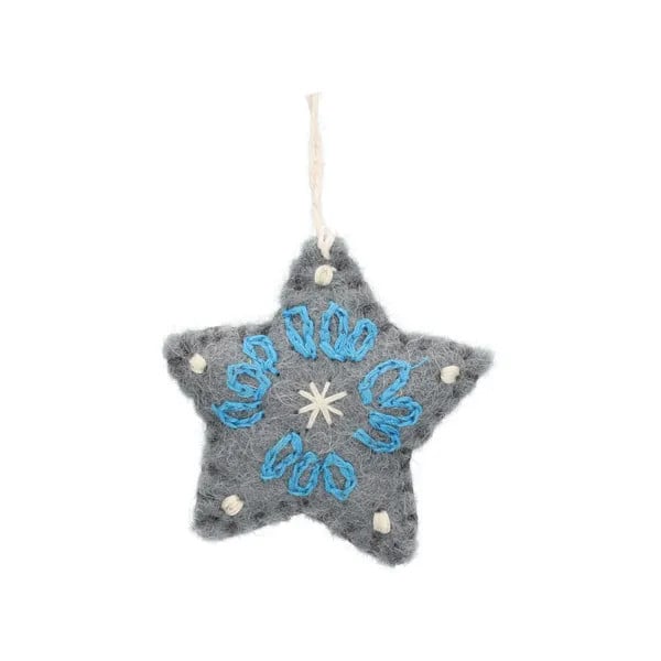 Kerstster hanger van vilt
