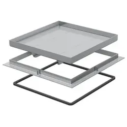 OBO 7405896 Schwerlast-Rahmenkassette blind 282x282x25, A2, 1.4301