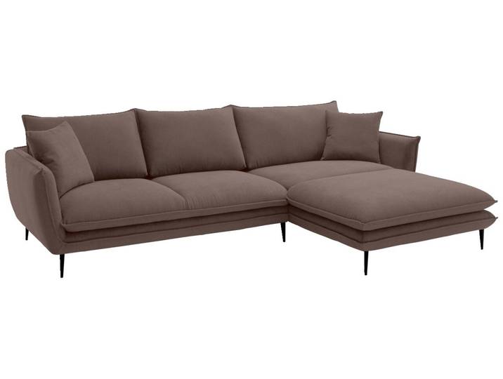 Hom´in Ecksofa LUNA, taupe, Webstoff