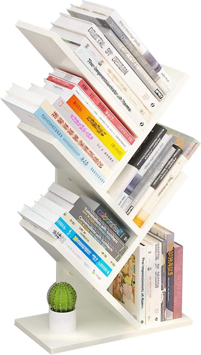 Wit Houten Boekenplank Ladder voor Bureau en Slaapkamer