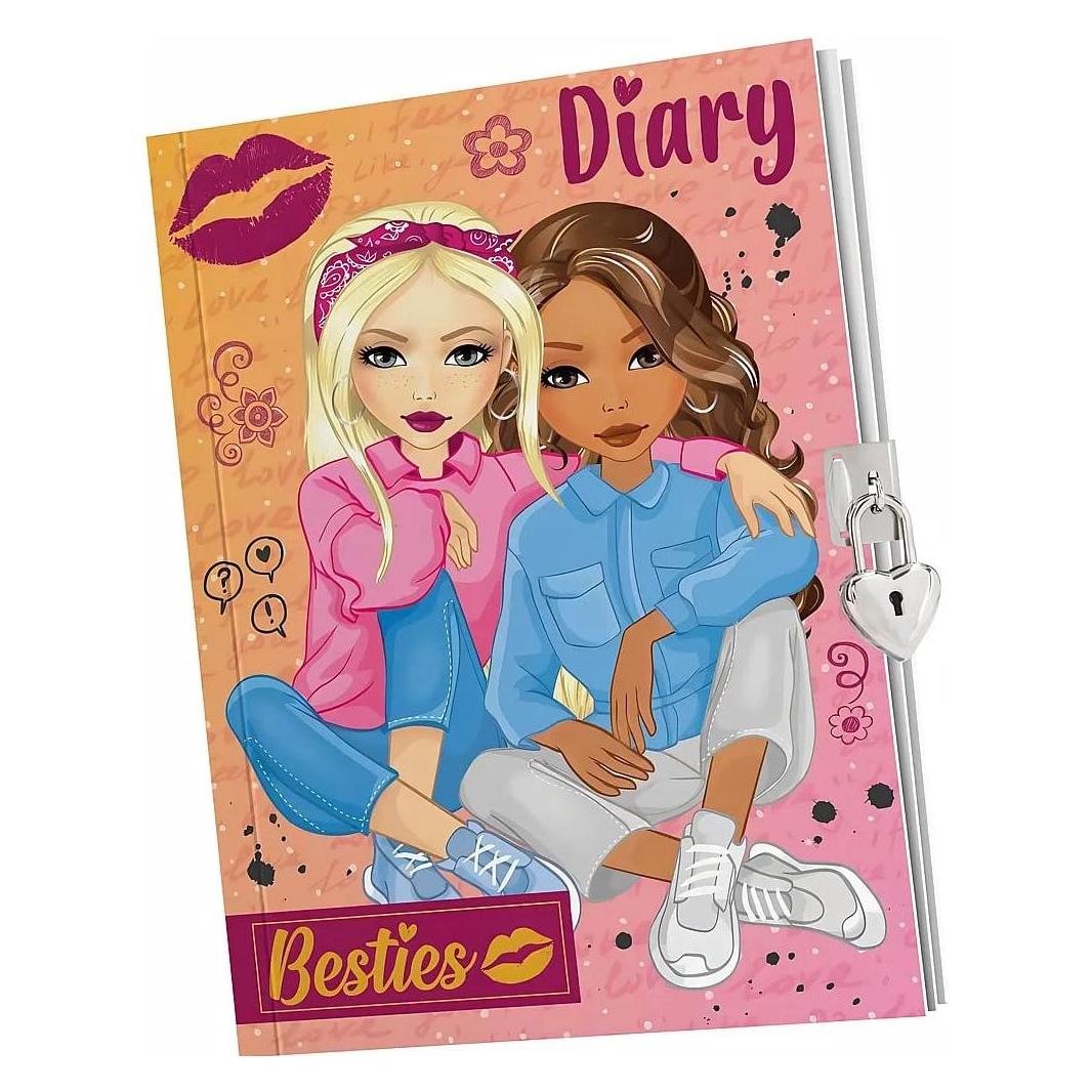 Besties Tagebuch A5 mit Schloss (A5, Blanko, Harter Einband) (140029)