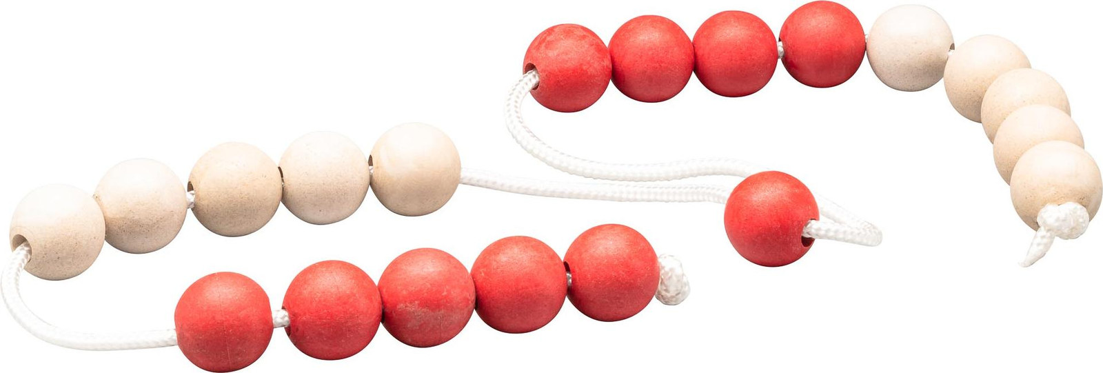 Wissner-Germany Reusachtige rekenketting met 20 rode en witte kralen, kraaldiameter: 25 mm