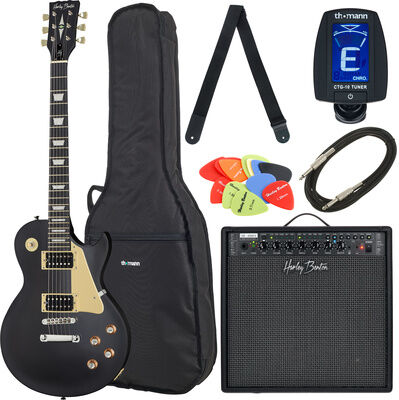 Harley Benton SC-400 SBK Vintage Set Satin Black