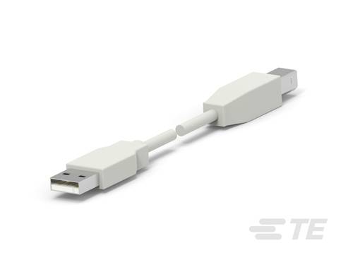 TE Connectivity USB-Kabel USB-A Stecker, USB-B Stecker 1.00m 1487587-1