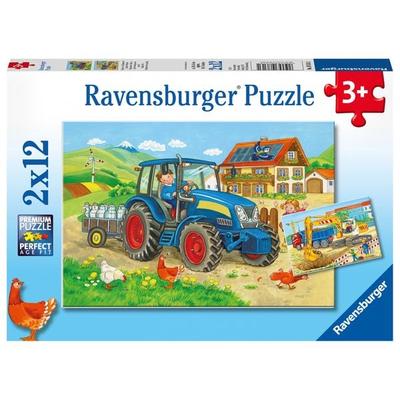 Puzzle Ravensburger Baustelle und Bauernhof 2 X 12 Teile