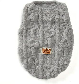 Uplifted Finds Fleece Warm Dog Vest Soft Cozy Sleeveless Winter Pet Overall s gray