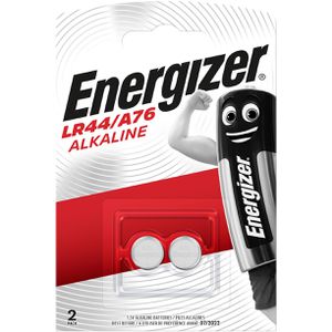 Energizer Knopfzelle A76 / LR44 / LR1154 / AG13, 150 mAh, 2 Stück