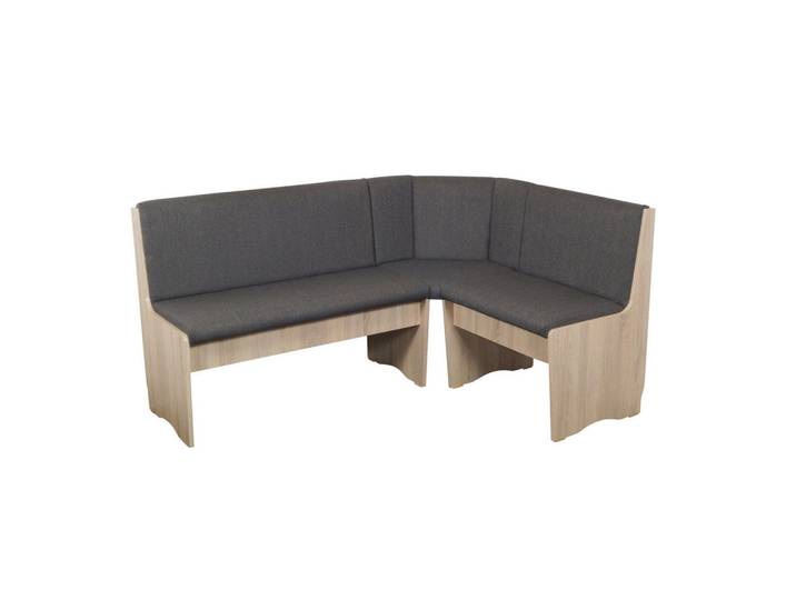 P & B Eckbank Duisburg Eckbank Artemis, Sonoma Eiche, Anthrazit, Uni, 3-Sitzer, seitenverkehrt montierbar, 125x89x165 cm, Truhe im Sitz, Esszimmer, Bänke, Eckbänke
