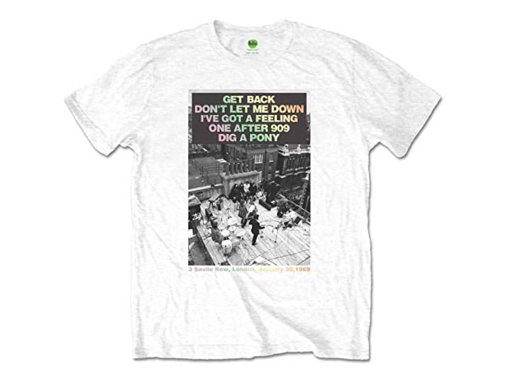 The Beatles Rooftop Songs Gradient T Shirt L