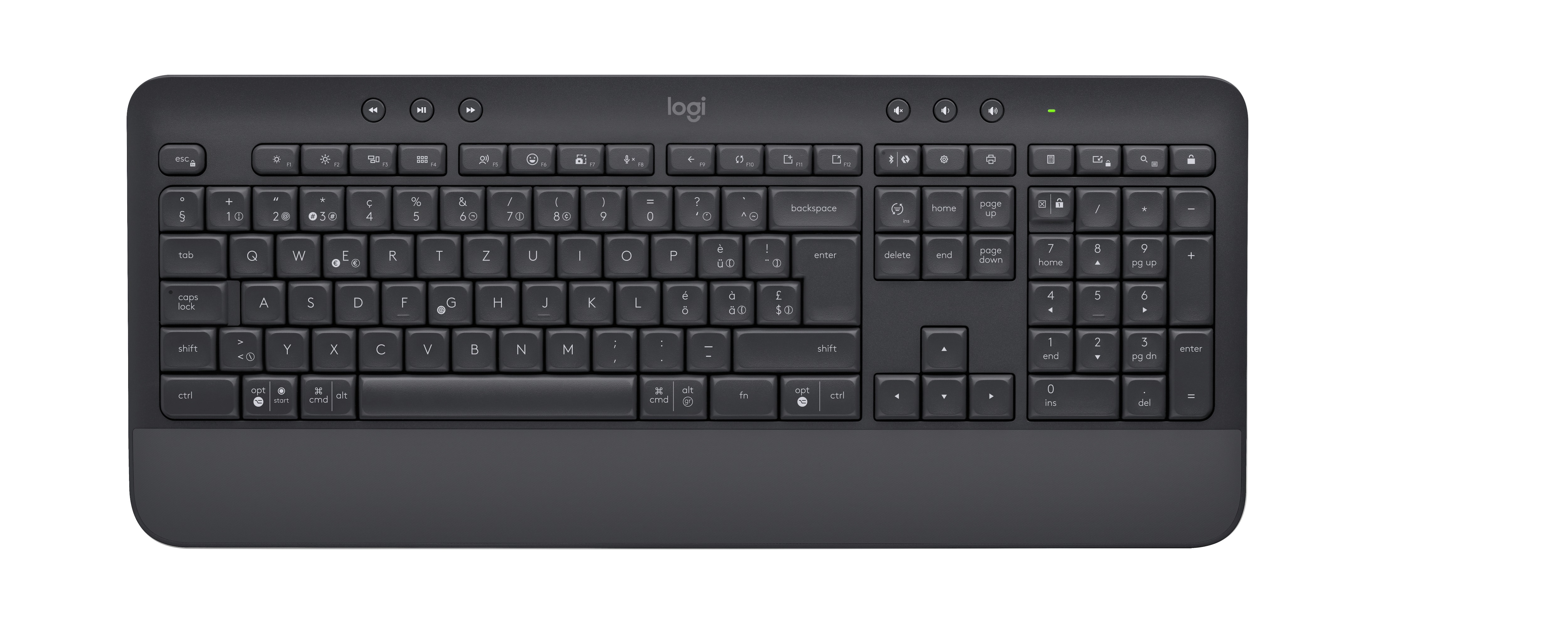 Logitech Signature K650 Tastatur kabellos (Logi Bolt), Schwarz (Layout: Deutsch CH)