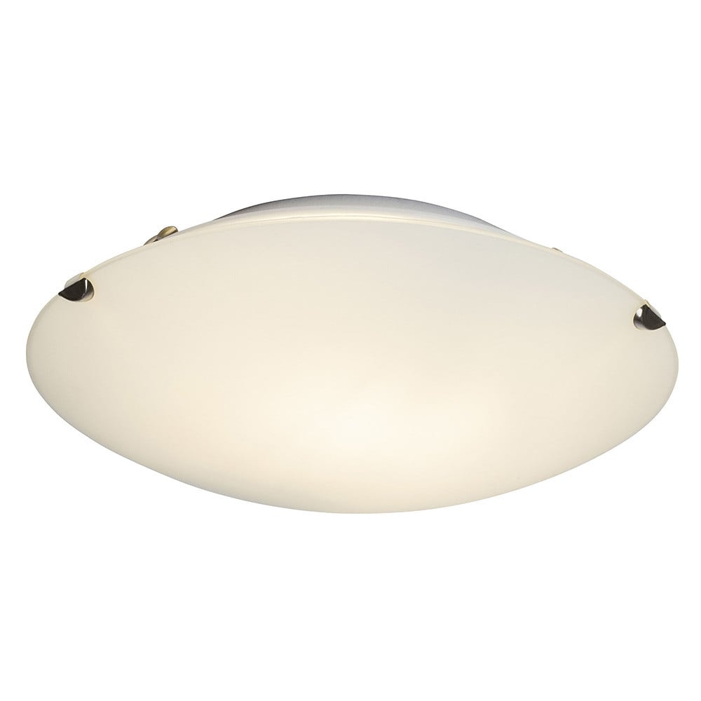 Brilliant Melania plafondlamp wit met glazen kap en LED-lamp, Diameter: 25 cm
