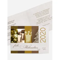 Weihnachtsgrußkarten geschäftlich selbst gestalten mit Spruch und Fotos im Onlinedesigner bei Meine-Kartenmanufaktur.de