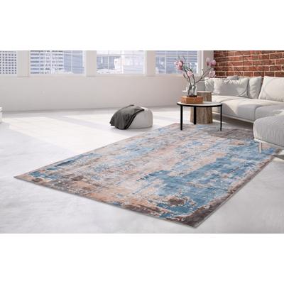 Teppich ARTE ESPINA "Ocean 300", bunt (multi, blau), B:170cm H:23mm L:240cm, Viskose, Teppiche, Teppich, Angenehm flauschige Haptik, handgefertigte Unikate, pflegeleicht