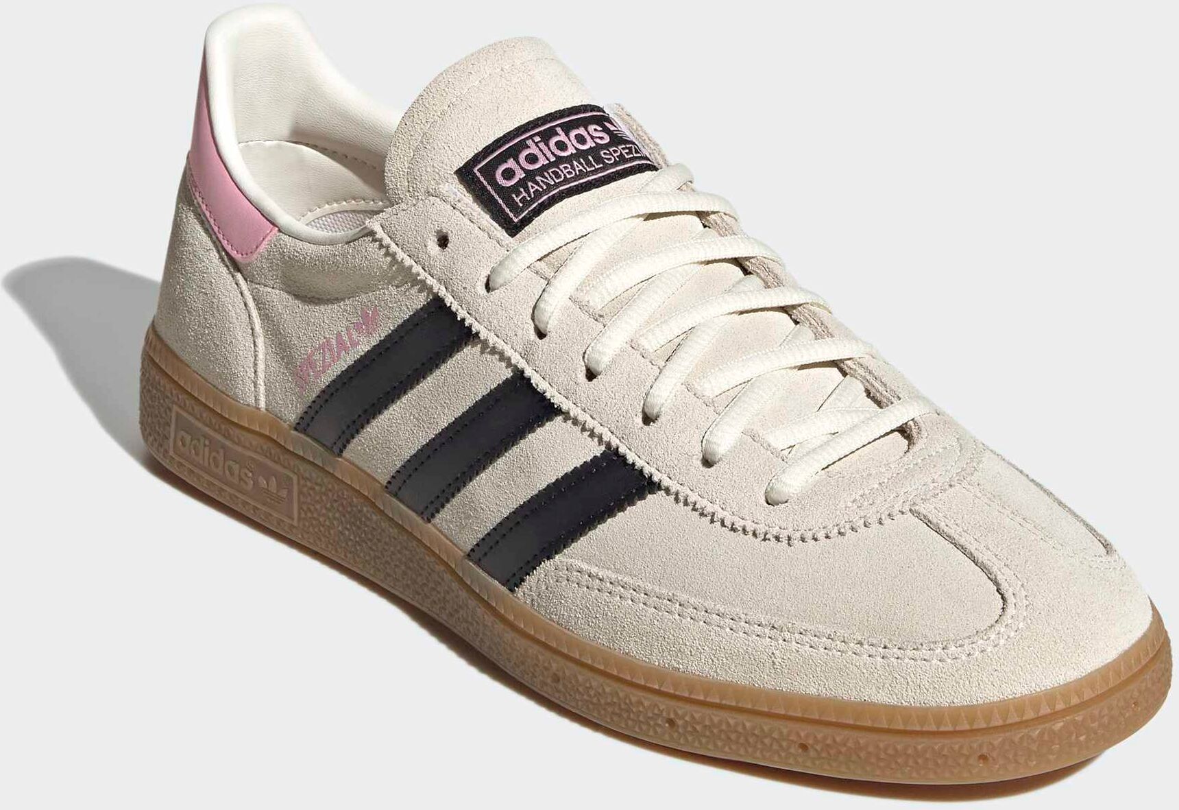 Sneaker ADIDAS PERFORMANCE "HANDBALL SPEZIAL", Herren, Gr. 47, beige (oweiß, cblac, juventus turin), Leder, Schuhe Sneaker, AS Roma oweiß, cblac, juventus turin 47