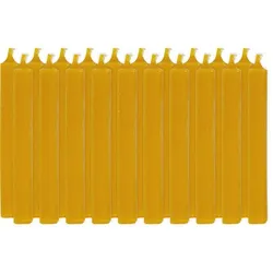 Reine Bienenwachs-Kerzen, honiggelb, 10 x 1,3 cm, 20 Stück