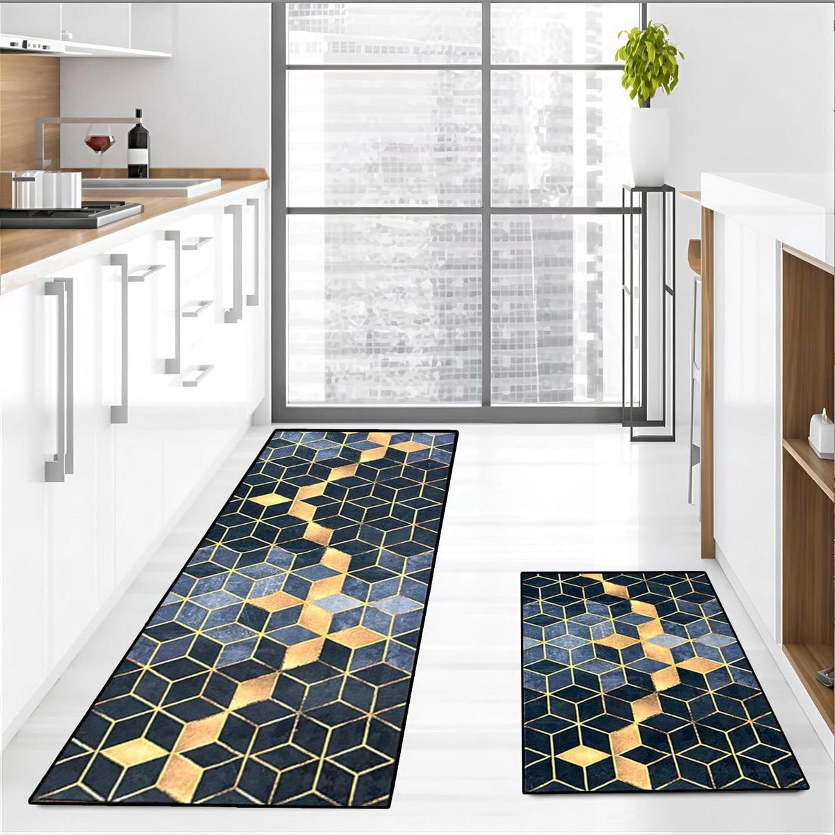 Modern wasbaar gangkleed voor hal, keuken of slaapkamer - 40 x 120 cm