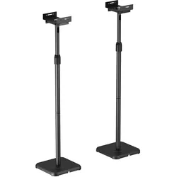 Maclean Set mit Standfüssen für Lautsprecher MC-916 (Set, Ständer, Drehbar, Höhenverstellbar, Neigbar), Lautsprecher Ständer + Wandmontage, Schwarz
