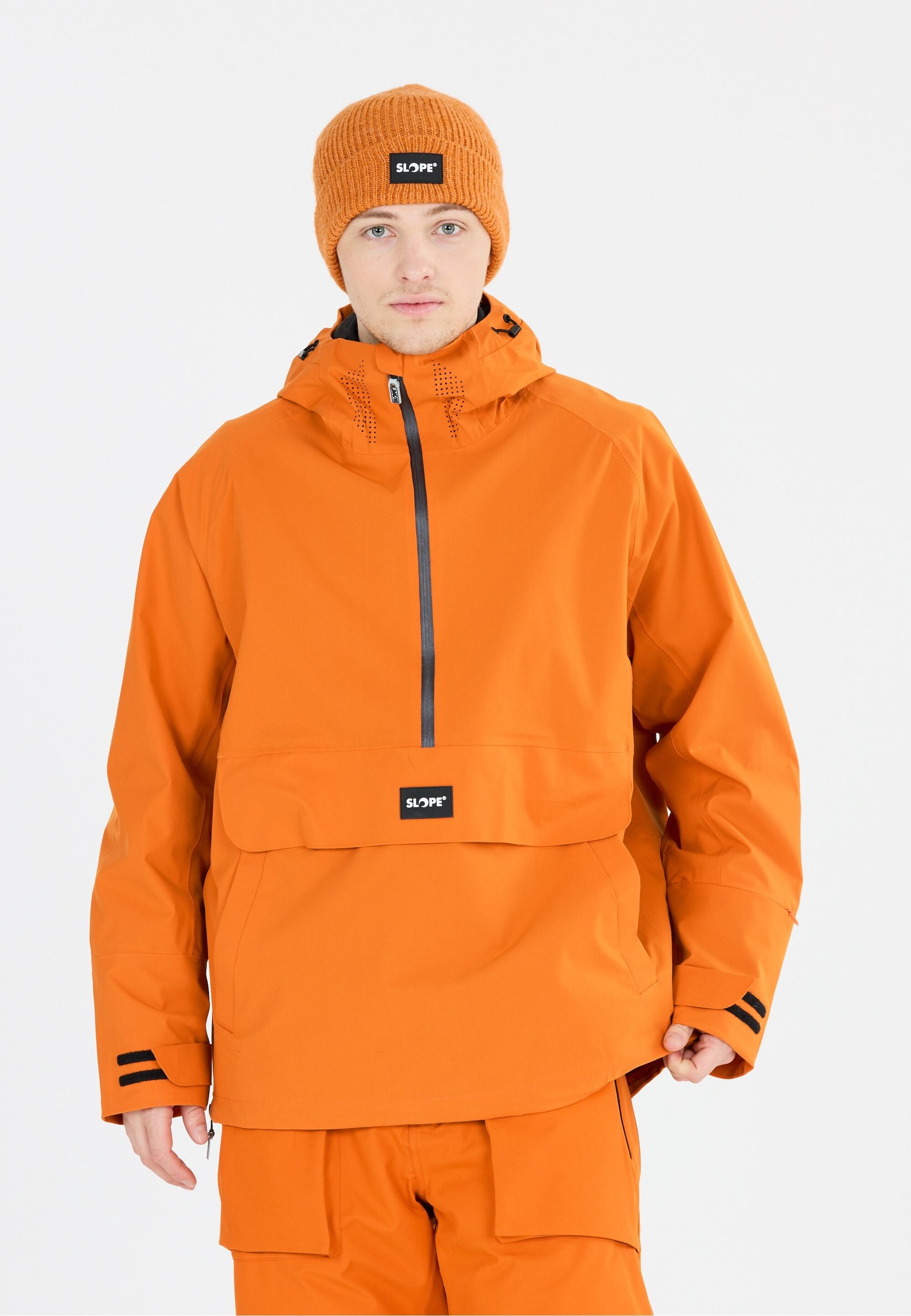 Skijacke SLOPE "Ruki", Herren, Gr. M, orange, 100% Polyester, unifarben, normal, ohne Ausschnitt, Jacken Skijacke, Im wetterfesten Anorak-Design