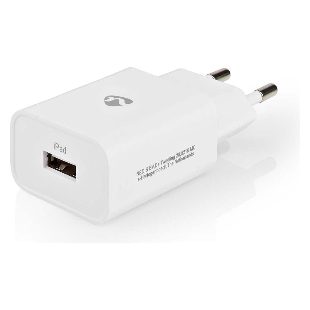 Nedis Netzladegerät 12 W 1x 2.4 A A - Anzahl der Ausgänge: 1, USB-A, Lightning 8-Pin (Lose) Kabel, S (12 W) (WCHAL242AWT)