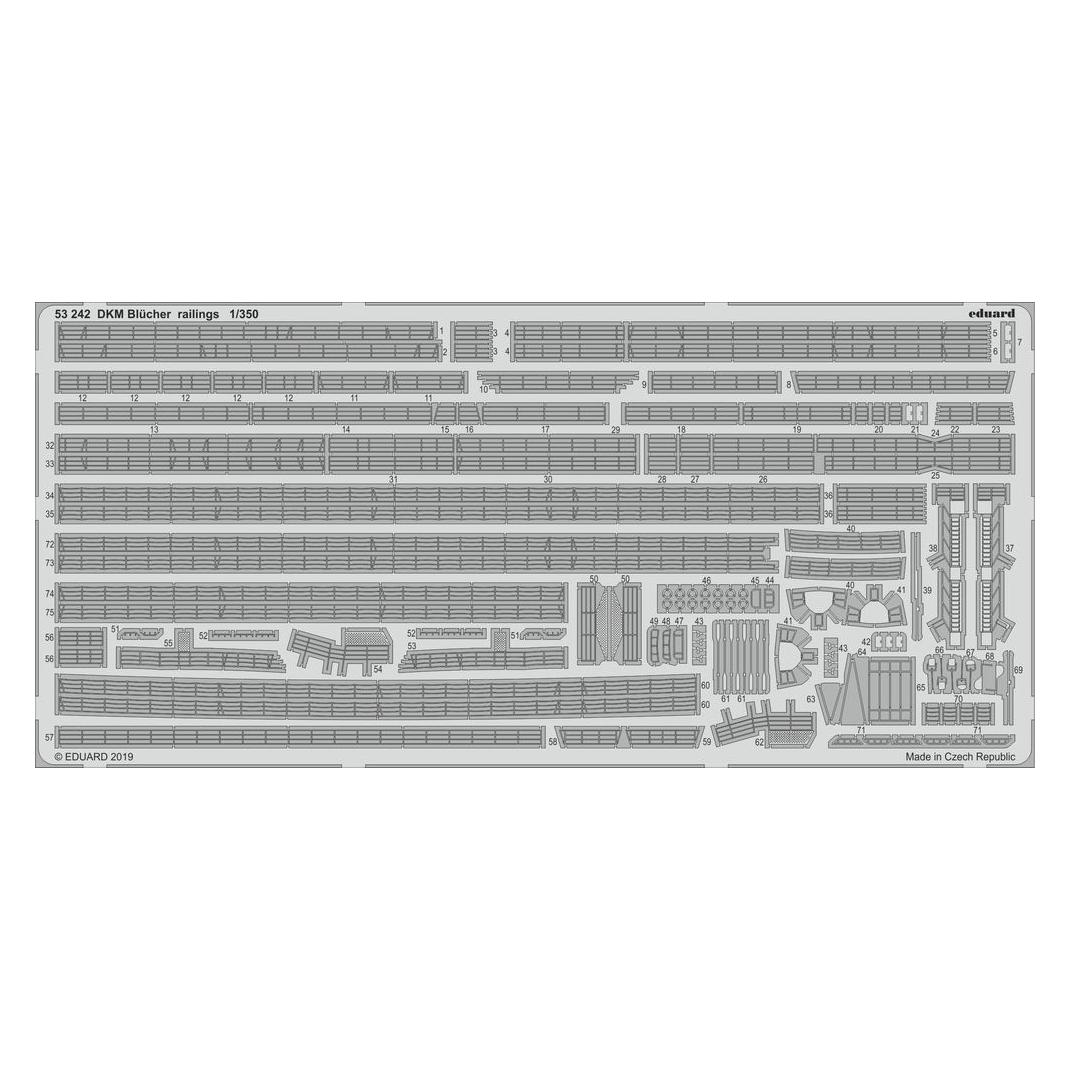 Eduard DKM Blücher railings for Trumpeter (53242)