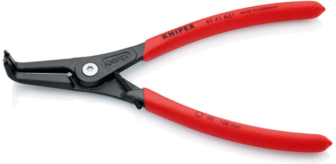 Pinces de précision pour circlips, pour circlips extérieurs d'arbre Knipex (49 41 A31)