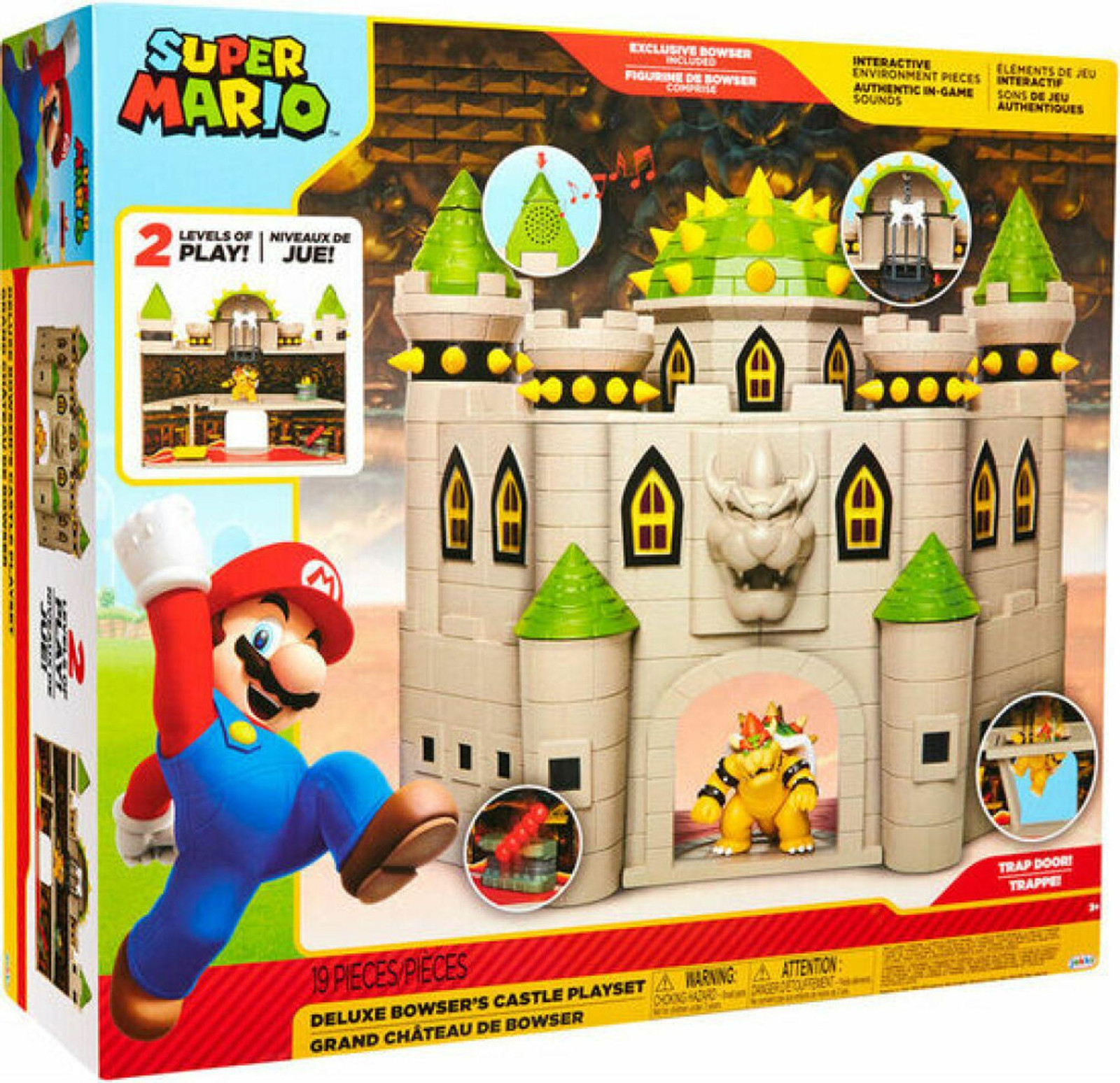 Jakks Pacific Super Mario Bros. Deluxe Speelset Bowser's Kasteel met accessoires