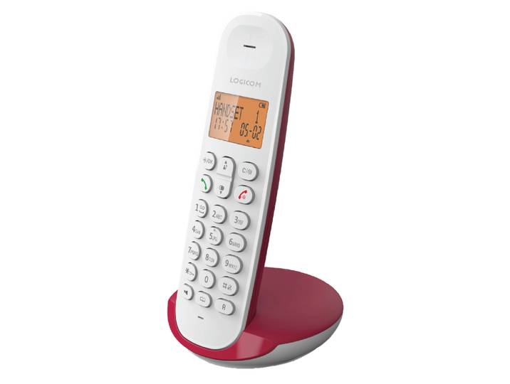 Téléphone Fixe sans Fil Logicom Iloa 150 Framboise