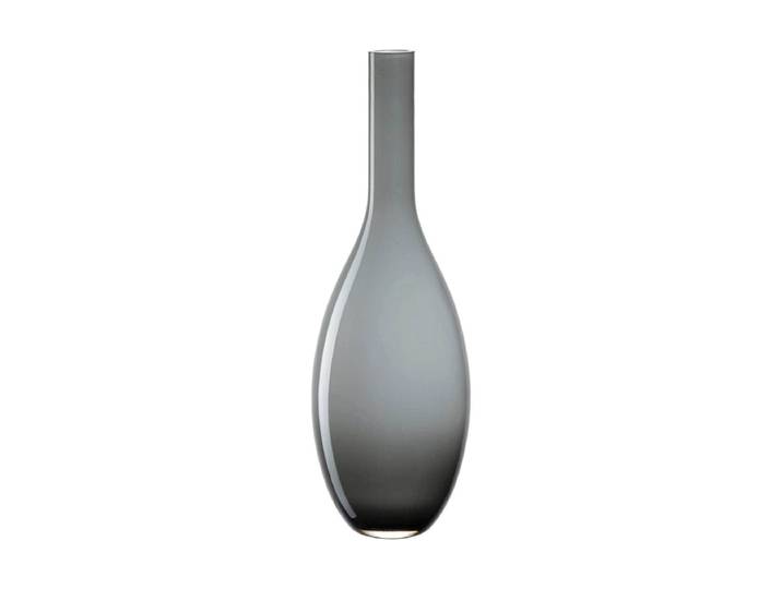 Dekovase LEONARDO Beauty , grau, B:14cm H:39cm Ø:14cm, Glas, Vasen, Dekovase