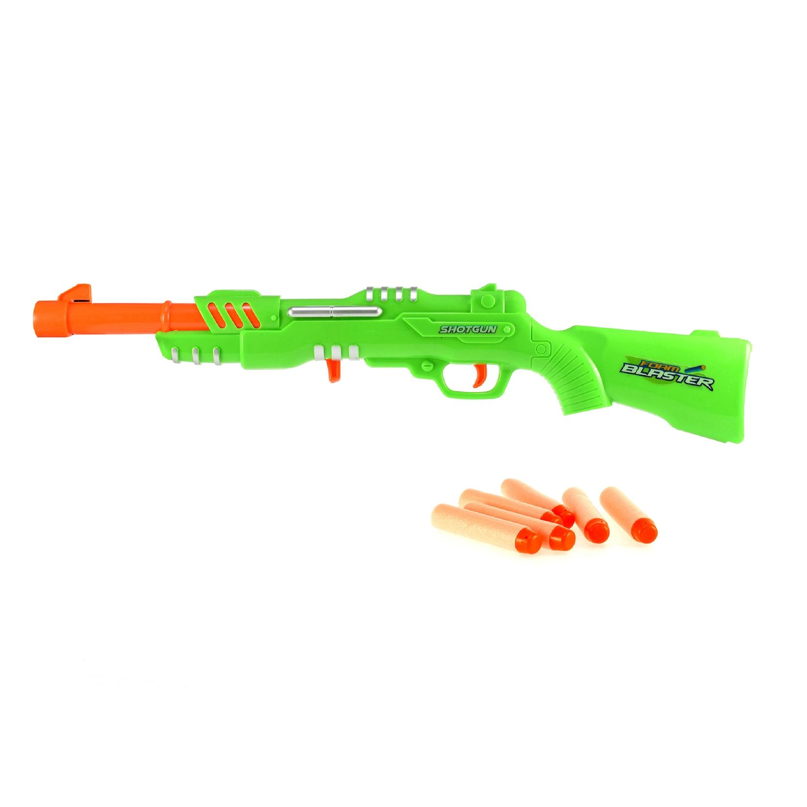 Toi-Toys - FAOMSTRIKEX - Gewehr mit 6 Schaumstoffpfeilen Shotgun Pistole grün