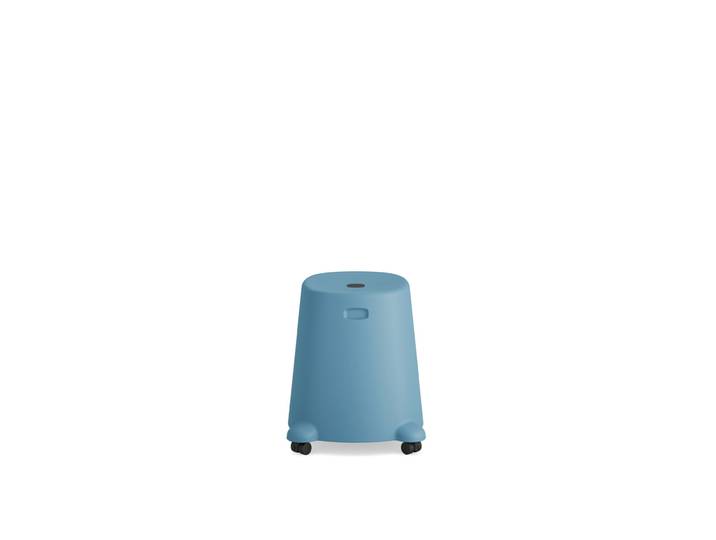 Tabouret Basile sur roulettes - Bleu