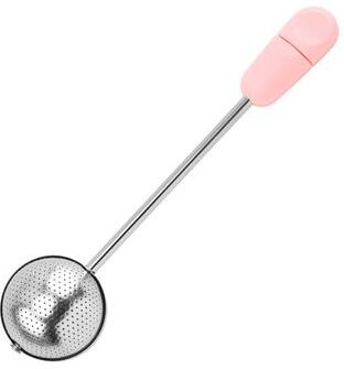 Uplifted Trends Rotating Stainless Steel Tea Infuser Ball For Loose Leaf Tea With Chain Hook pink