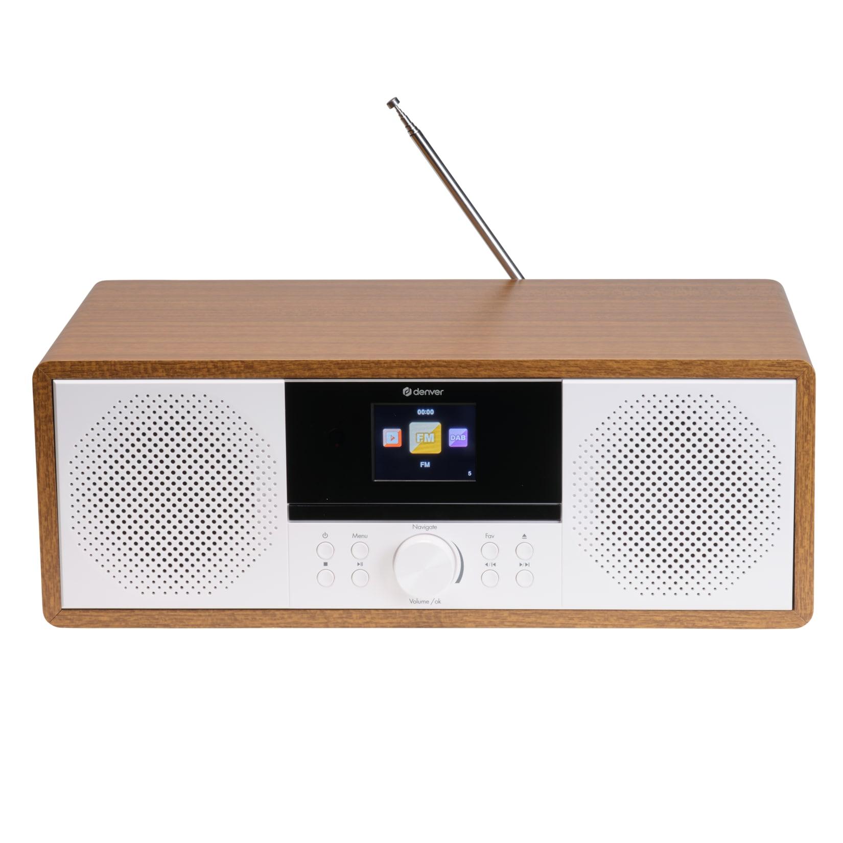 Denver MIR-270 DAB+, FM/Internetradio– CD-Player, Bluetooth, braun