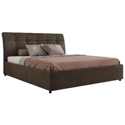 POLSTERBETT GALA CLASSIC 160/200 - Braun Velvet - ohne Matratze