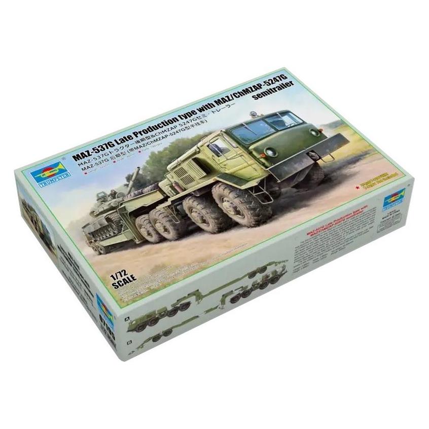 Trumpeter MAZ-537G Late Production type with MAZ/ChMZAP-5247G semitrailer (07195)