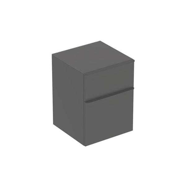 Geberit Smyle Square Seitenschrank mit zwei Schubladen, 45x60x47cm, lava, 500357JK1 500357JK1