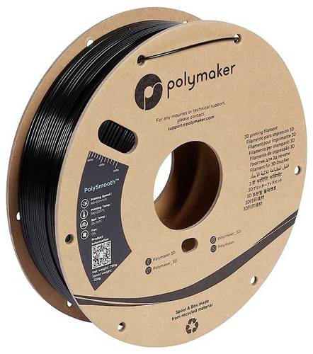 Polymaker PJ01001 PolySmooth Filament PVB polierbar 1.75mm 750g Schwarz 1St.